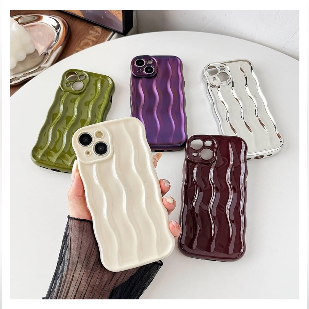 Caseative iphone14 silver wave case NIB - Picture 2 of 6